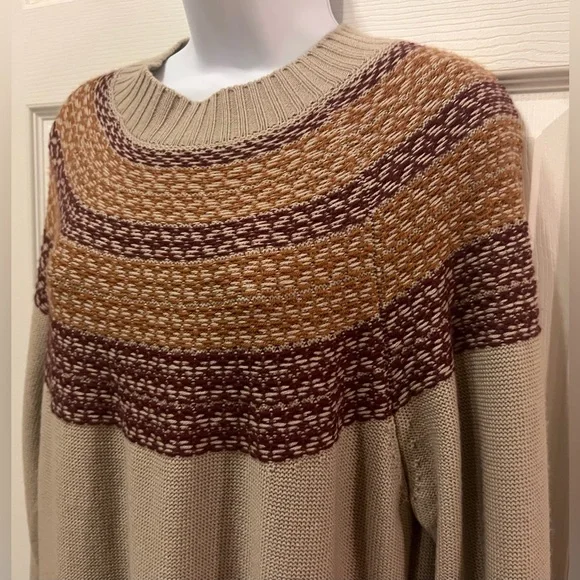 Kuhl Lucia Stone Fair Isle Sweater Dress Size XL - Picture 10 of 16